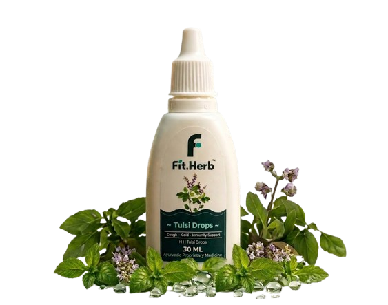 FitHerb Triple Tulsi Immunity Drops with Vishnu Priya, Rama & Bisva Tulsi | Ayurvedic Herbal Immunity Booster for Cough, Cold, Respiratory Health & Daily Wellness